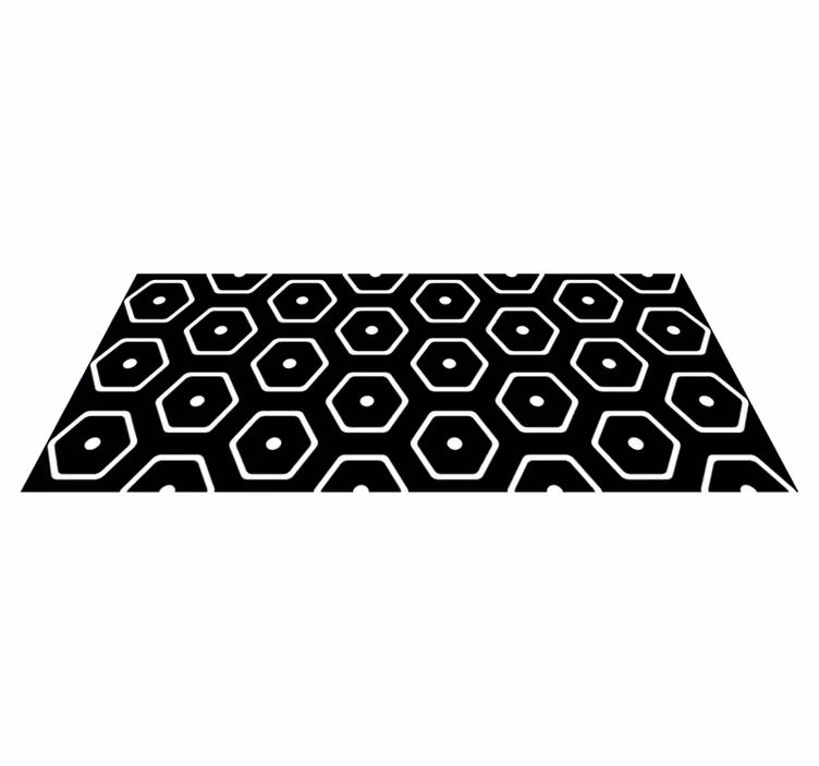 Geometric vinyl rug with minimalist geometric pattern - TenStickers