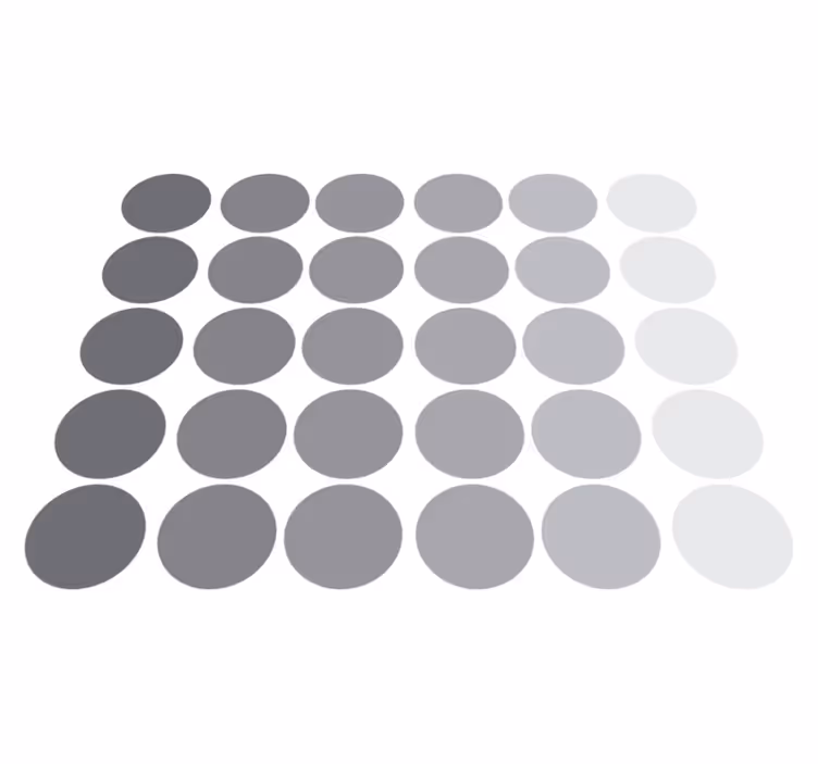 Geometric vinyl rug gray geometric circles - TenStickers