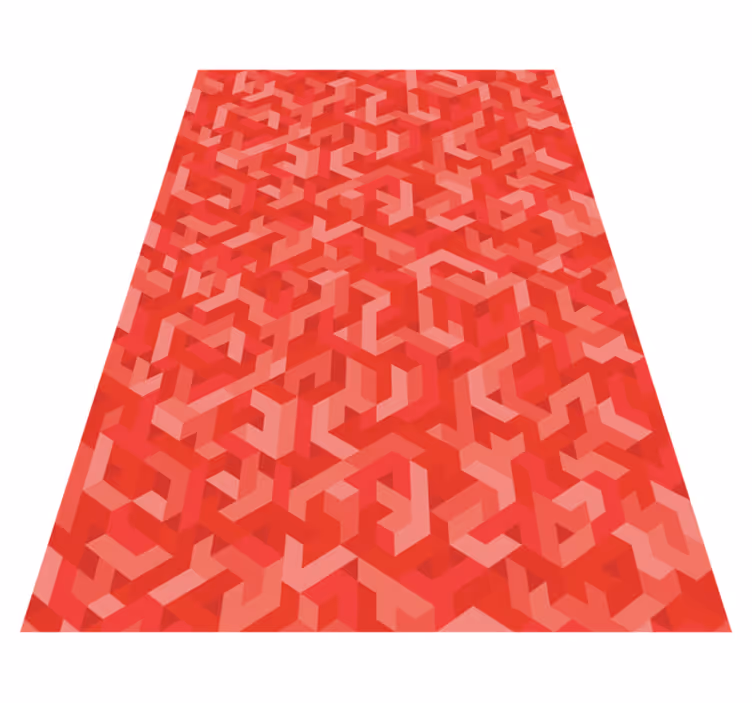 Geometric vinyl rug with intricate pattern design - TenStickers