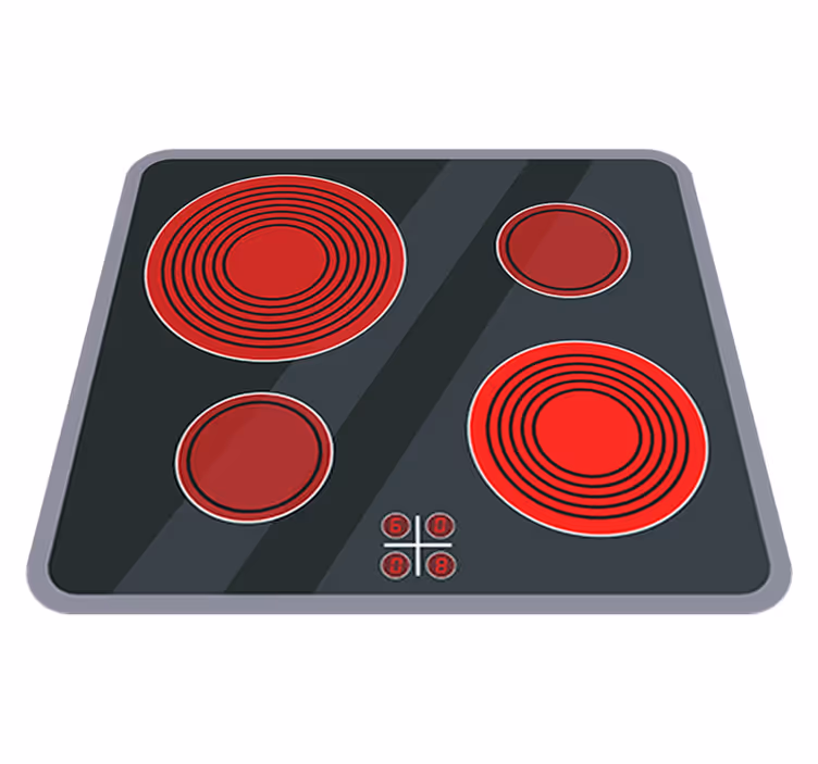 Kids vinyl rug for kitchen ceramic cooktops - TenStickers