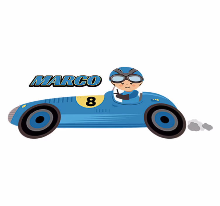 Kids vinyl rug formula 1 racing car design - TenStickers