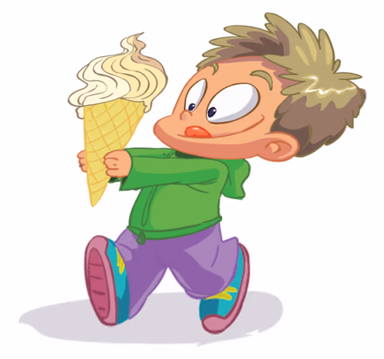 Kids vinyl rug boy with cornet - TenStickers