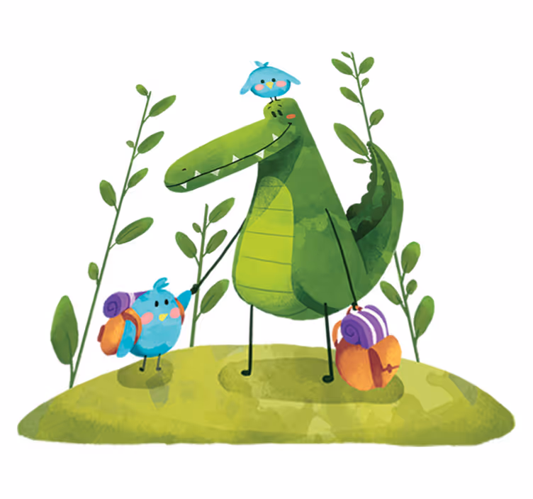 Kids vinyl rug swamp friends - TenStickers
