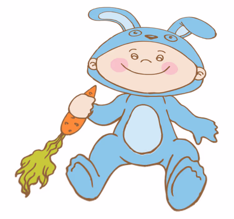 Kids vinyl rug bunny costume - TenStickers
