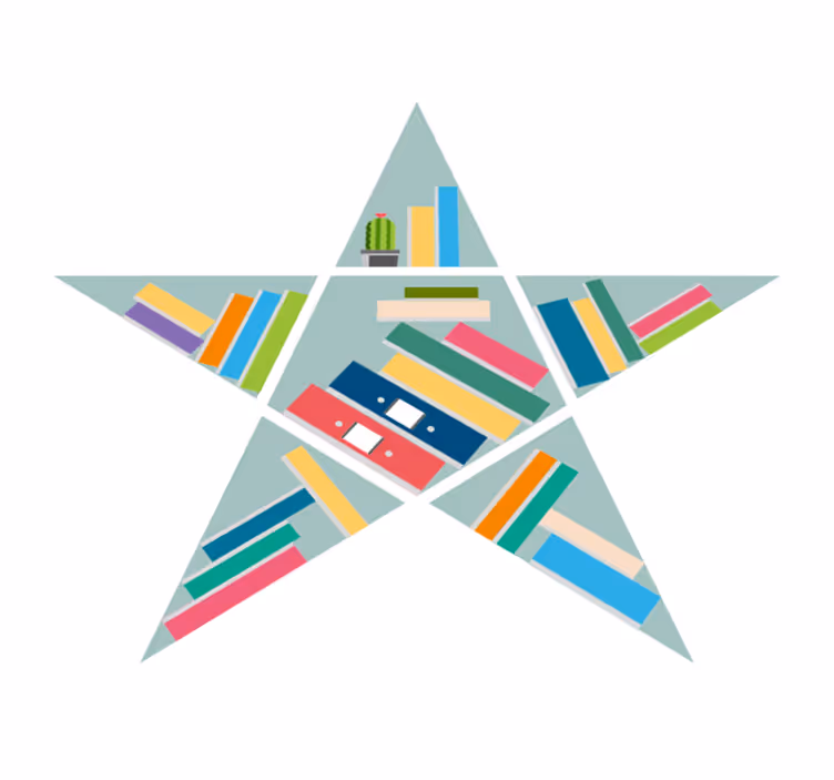Kids vinyl rug star reader - TenStickers