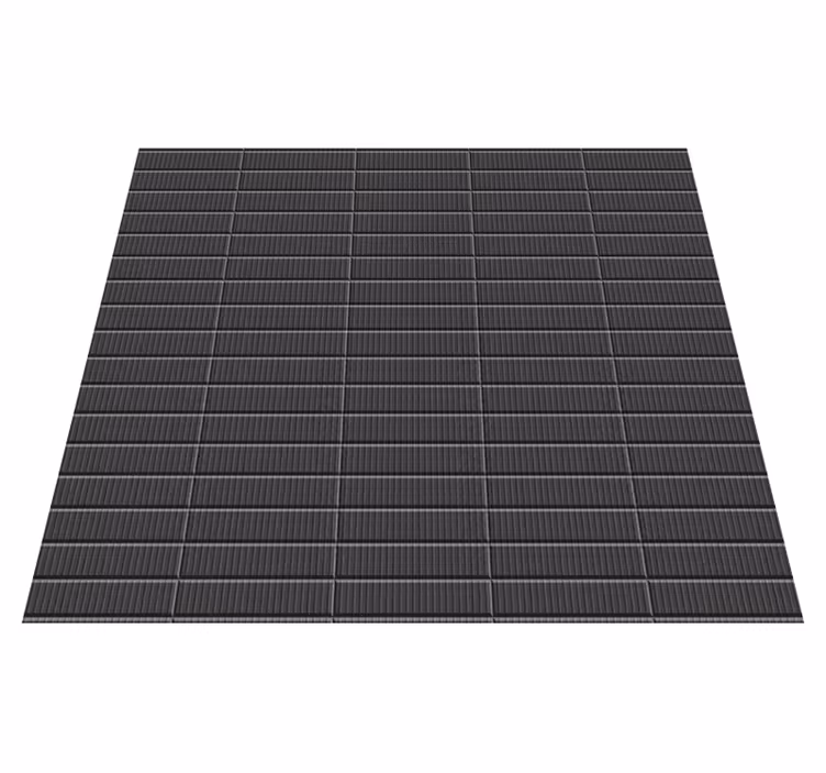 Bathroom vinyl rug black tile 3d design - TenStickers
