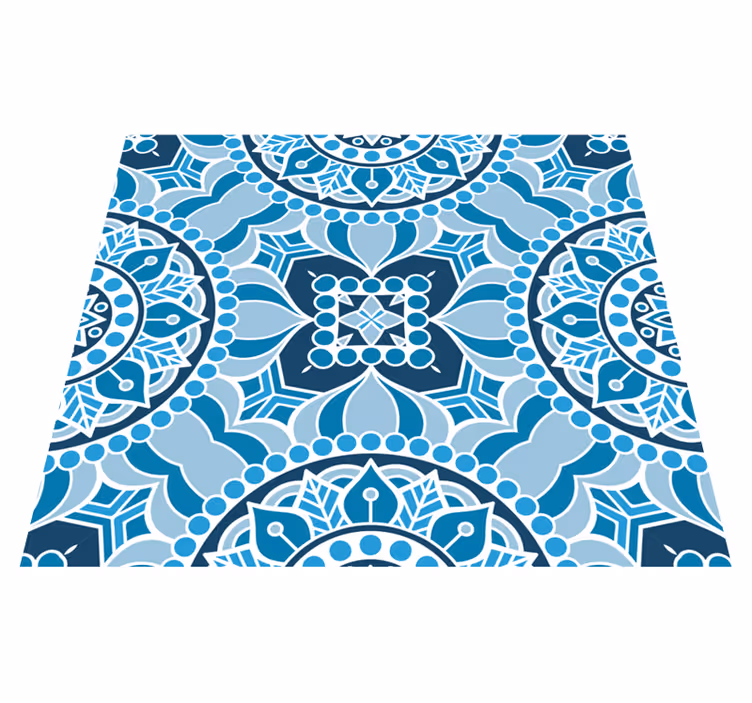 Bathroom vinyl rug mandala style bathroom rug - TenStickers