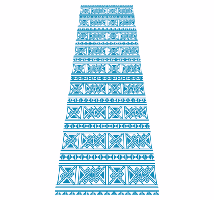 Blue pattern bathroom vinyl rug - TenStickers