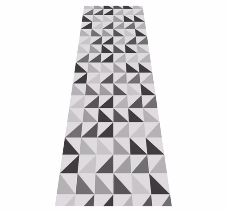 Bathroom vinyl rug with geometric triangles - TenStickers