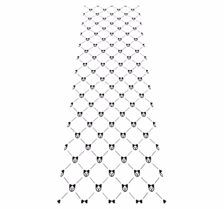 Bathroom vinyl rug black and white dog pattern - TenStickers