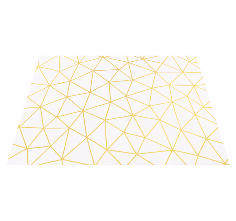 Geometric vinyl rug golden prism mosaic - TenStickers