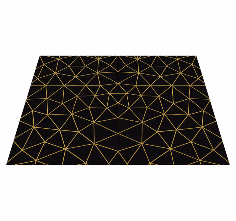 Midnight gold geometric vinyl rug - TenStickers