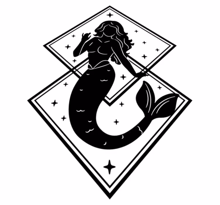 Bathroom vinyl rug mermaid shower sticker - TenStickers