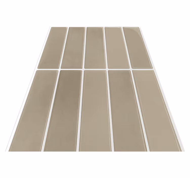 Bathroom vinyl rug in linear stone natural - TenStickers