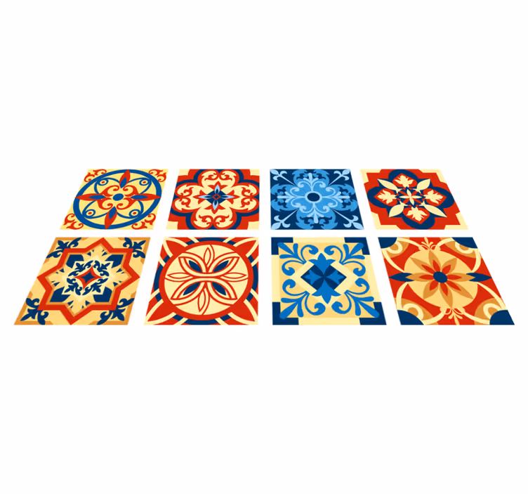 Kitchen vinyl rug eraldo tile design - TenStickers
