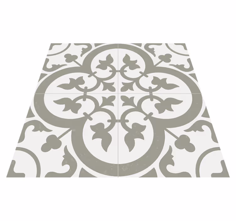 Kitchen vinyl rug in evergreen fog moroccan tile - TenStickers