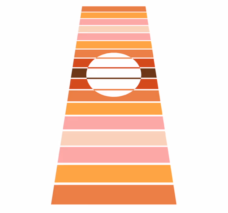 Kitchen vinyl rug 70's sun fridge design - TenStickers