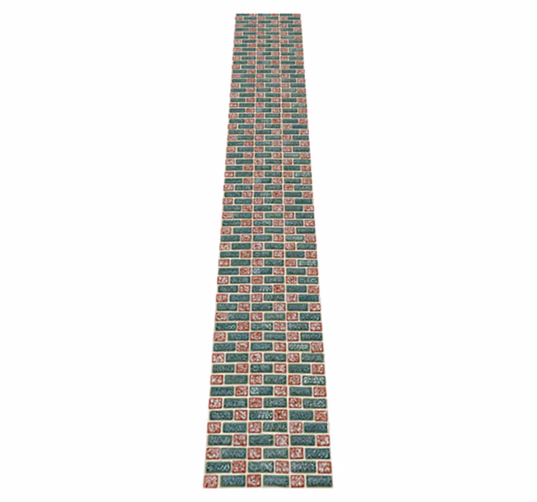 Kitchen vinyl rug in simple brick tiles design - TenStickers