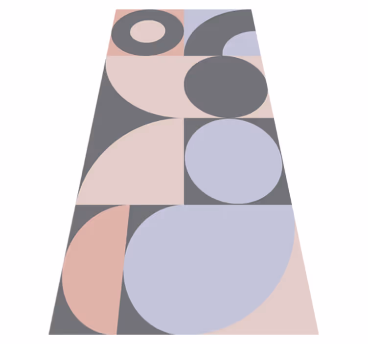 Kitchen vinyl rug with geometric circles pattern - TenStickers