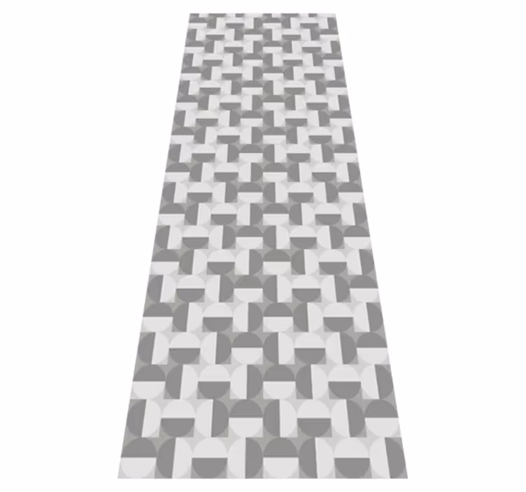 Bedroom vinyl rug in nordic gray circle pattern - TenStickers