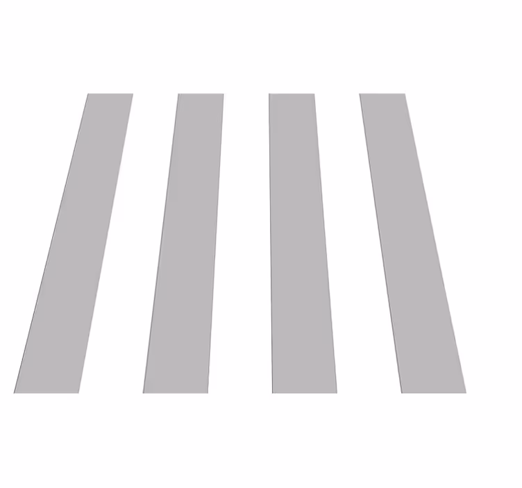 Office vinyl rug in grey and white stripes - TenStickers