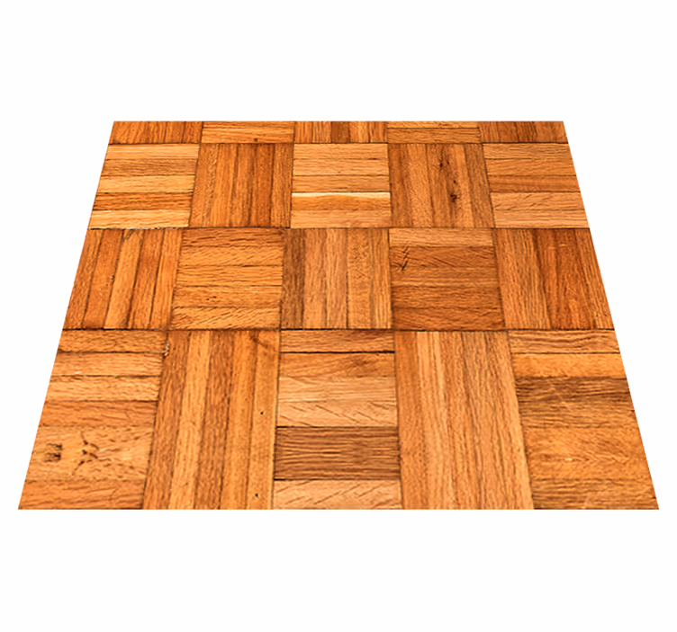 Office vinyl rug - shielded by wooden weave - TenStickers