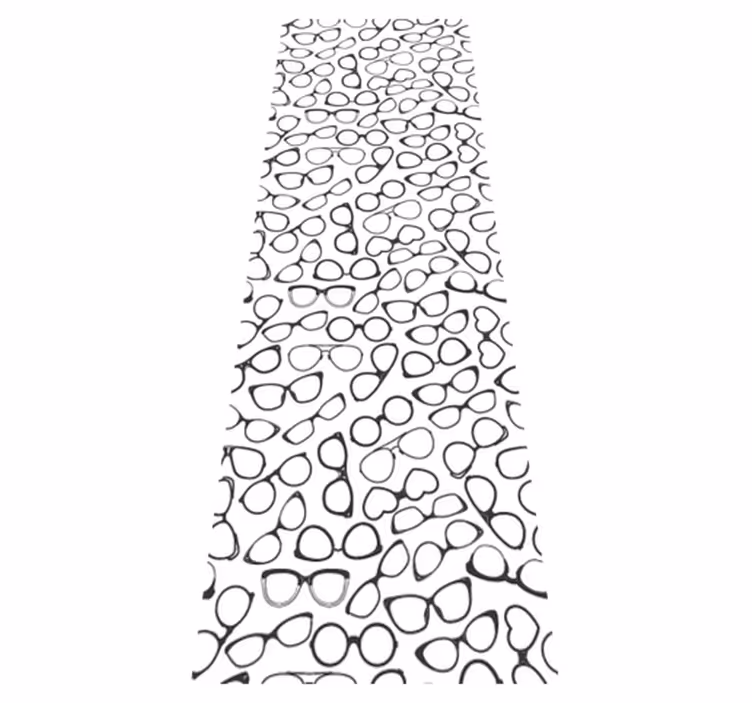 Office vinyl rug with trendy sunglasses design - TenStickers