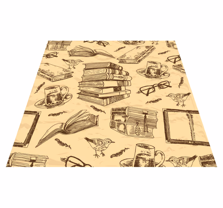 Office vinyl rug old library - TenStickers