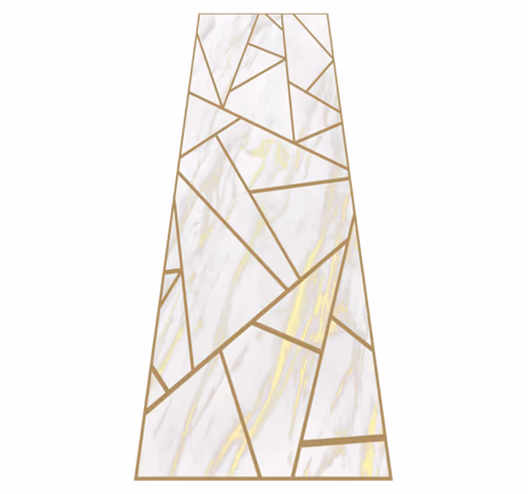 Office vinyl rug marble geometric mosaic - TenStickers