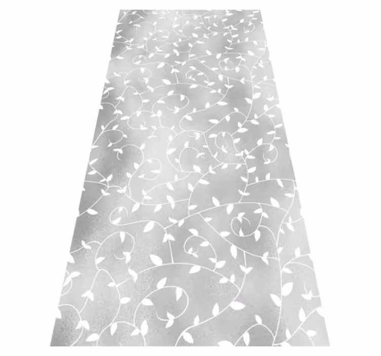 Office vinyl rug tree branches in white and silver - TenStickers