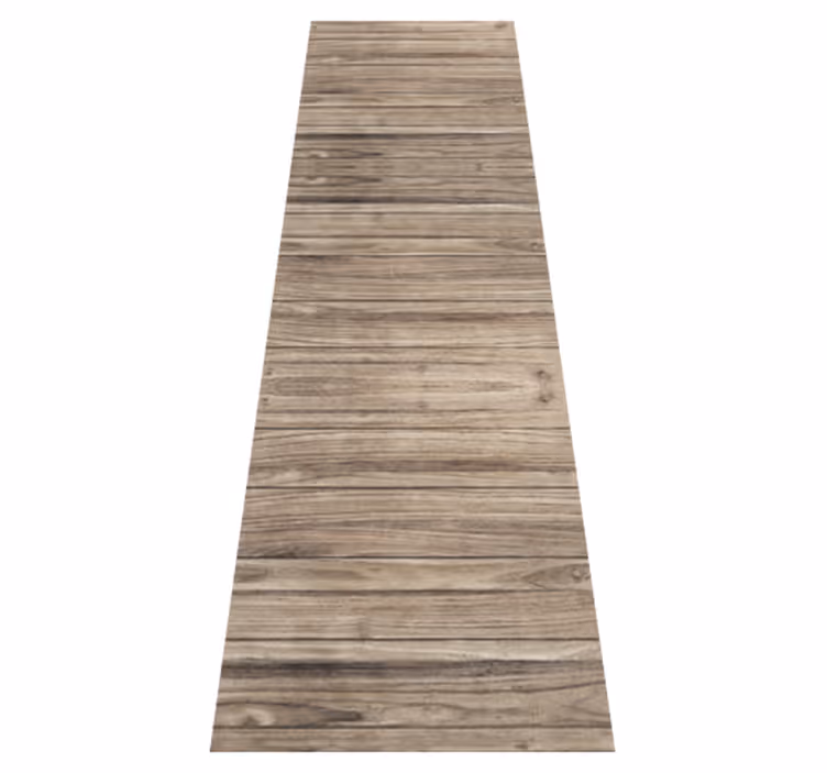 Office vinyl rug gray rustic horizontal planks - TenStickers
