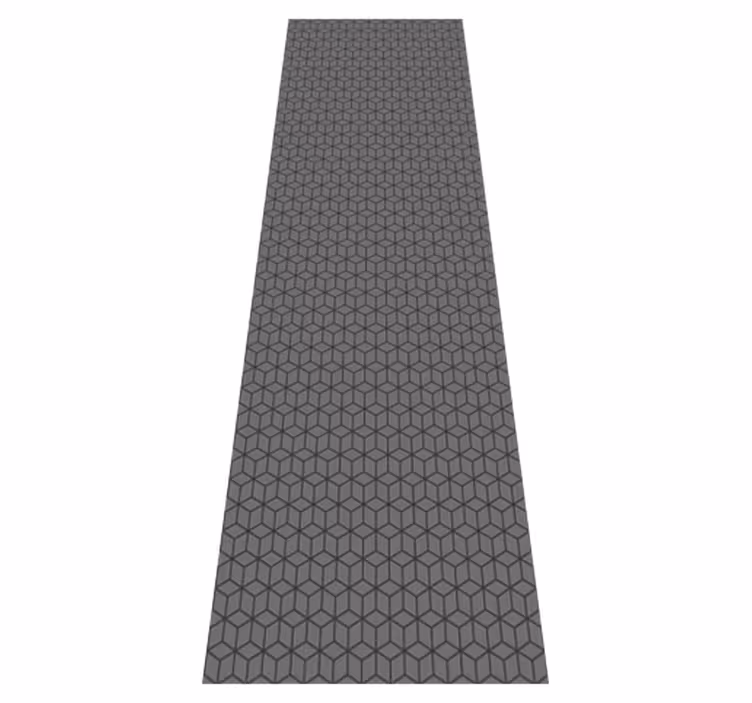 Office vinyl rug 3d gray cubes pattern - TenStickers