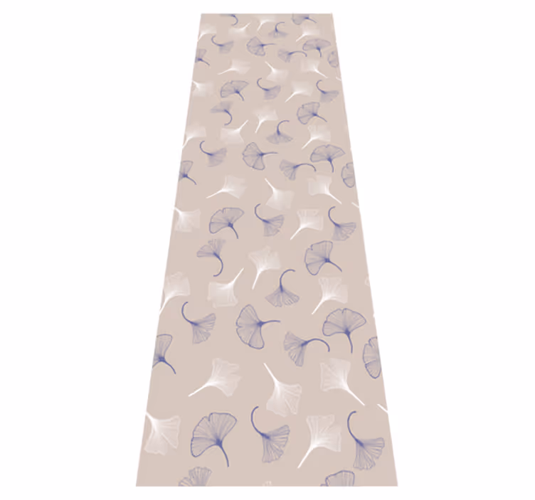 Office vinyl rug ginkgo leaves cream - TenStickers
