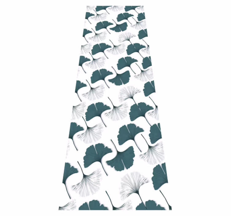 Office vinyl rug ginkgo leaves design - TenStickers