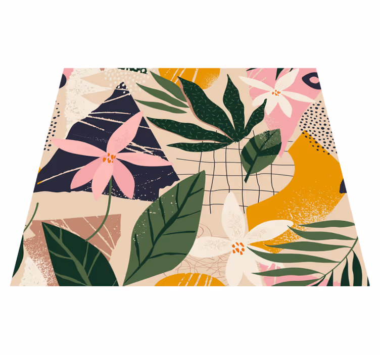 Bedroom vinyl rug a garden at home - TenStickers