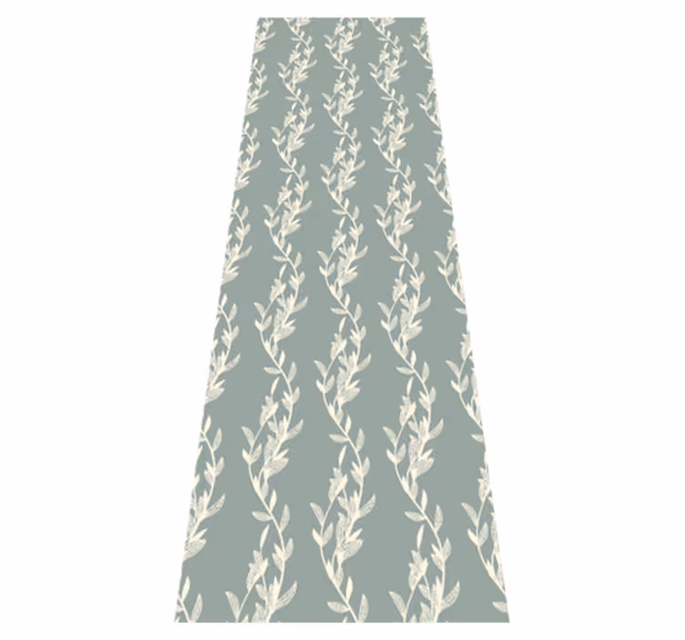 Bedroom vinyl rug with provencal small leaves design - TenStickers