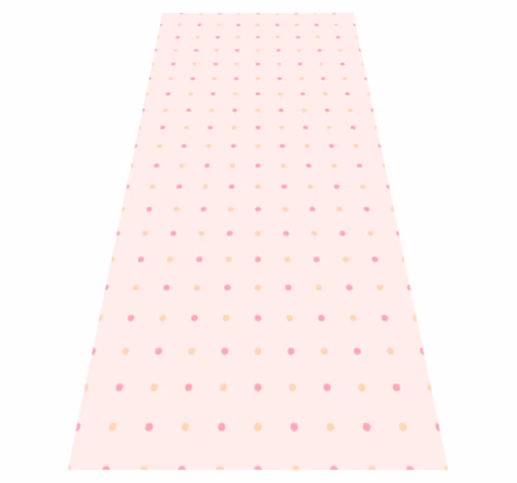 Bedroom vinyl rug in pink rose dots - TenStickers