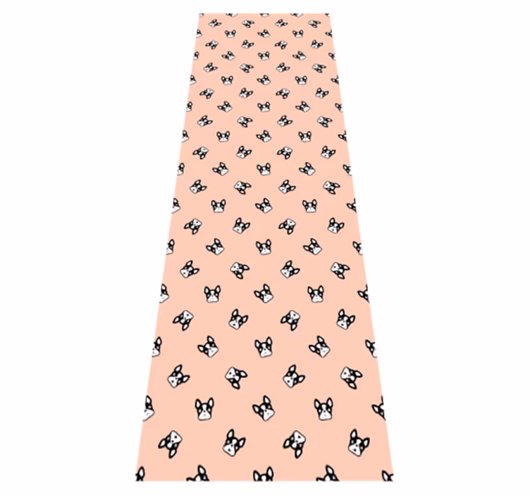 Bedroom vinyl rug with cute french bulldog pattern - TenStickers