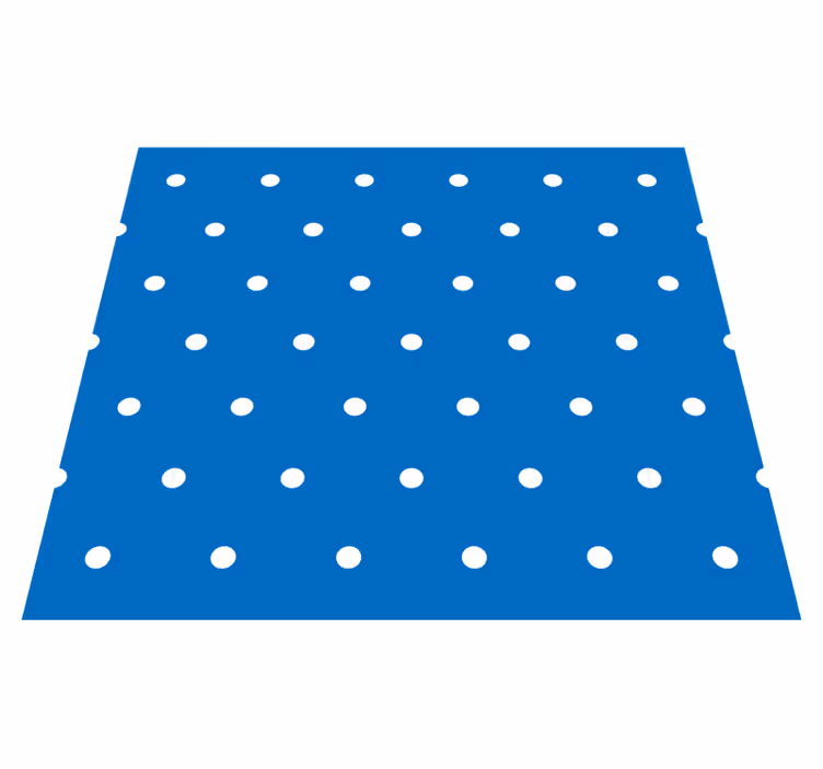 Bedroom vinyl rug with blue polka dots - TenStickers