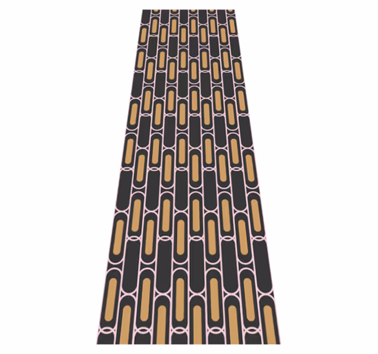 Bedroom vinyl rug in brown and pink stripes - TenStickers