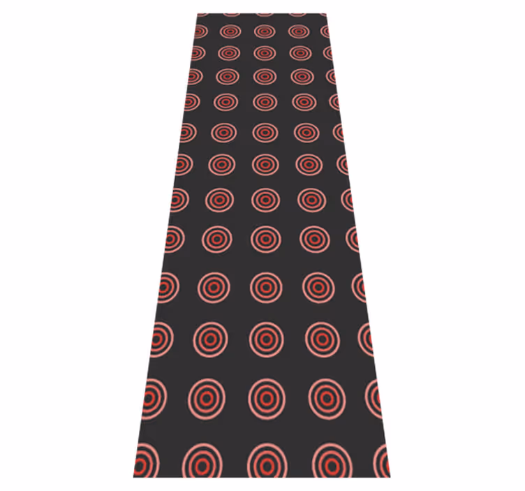 Bedroom vinyl rug with red seamless round design - TenStickers