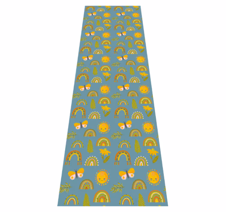 Bedroom vinyl rug with a messy thick hand-drawn pattern - TenStickers