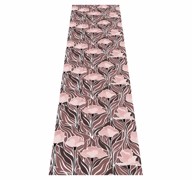 Bedroom vinyl rug in vintage abstract design - TenStickers
