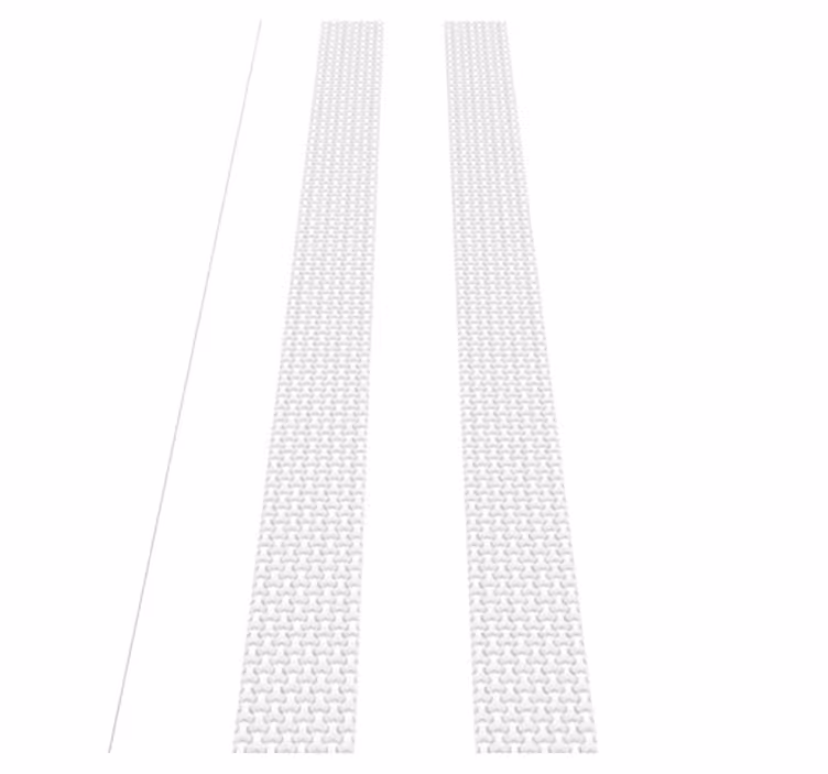 Bedroom vinyl rug 3d white vertical stripes - TenStickers