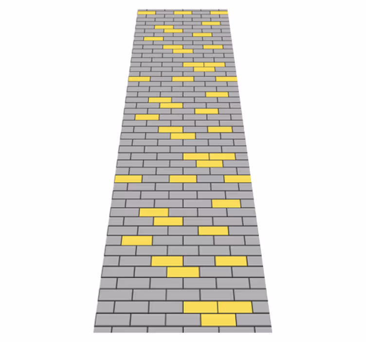Bedroom vinyl rug in brick pattern - TenStickers