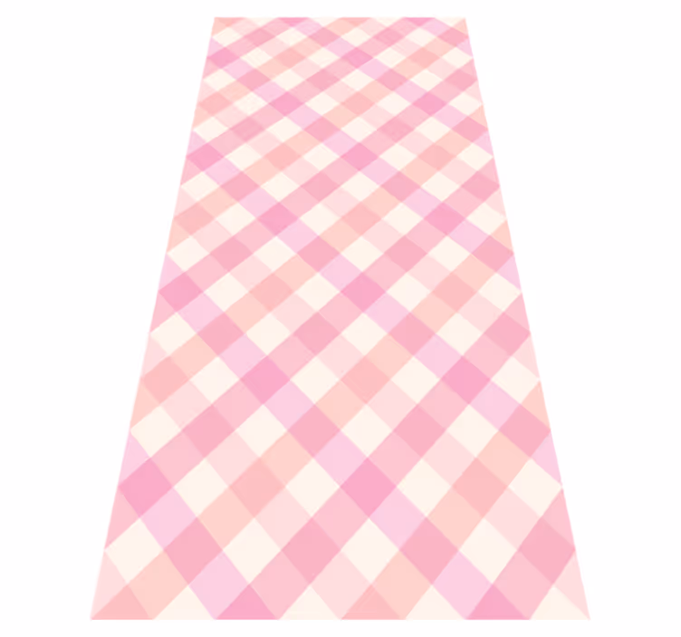 Bedroom vinyl rug in pink checked pattern - TenStickers