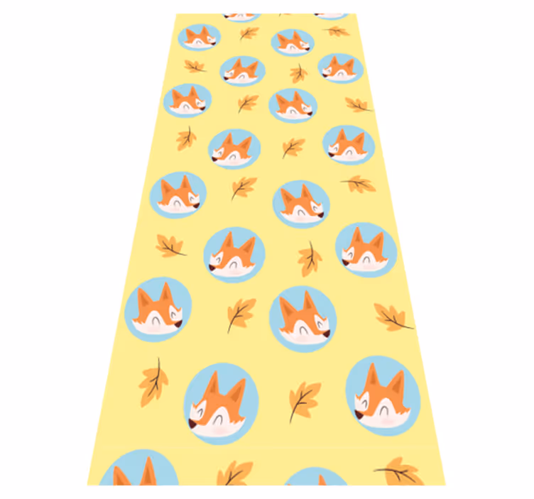 Bedroom vinyl rug with nordic style foxes design - TenStickers