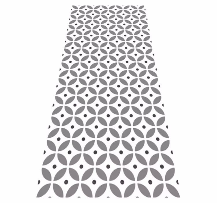 Bedroom vinyl rug with nordic seamless circles - TenStickers