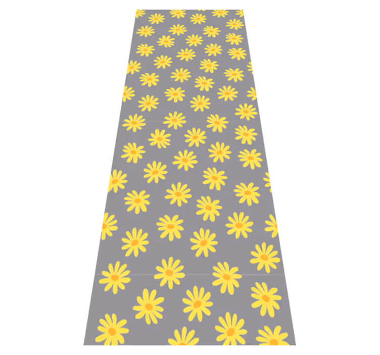 Bedroom vinyl rug in pantone marigold - TenStickers