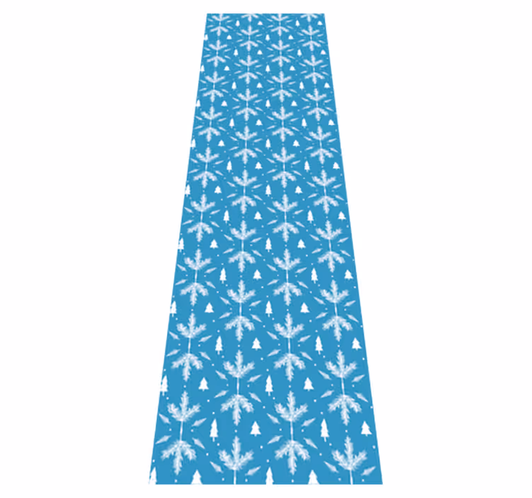 Bedroom vinyl rug in nordic folk blue - TenStickers